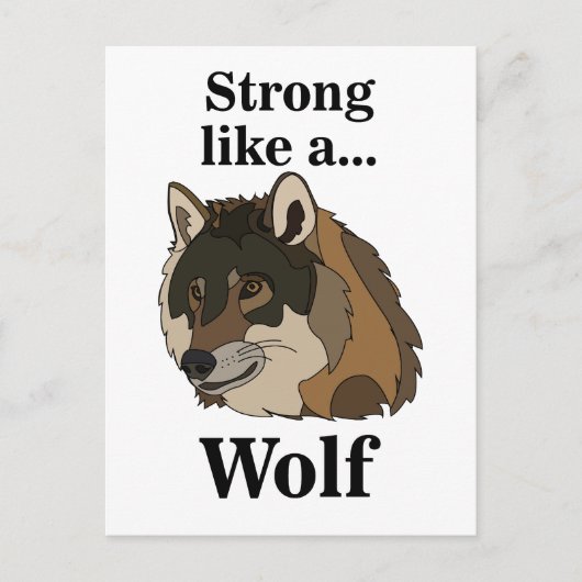 Gray Wolf Briefkaart (Voorkant)