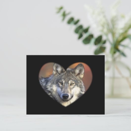 Gray Wolf Briefkaart (Staand voorkant)