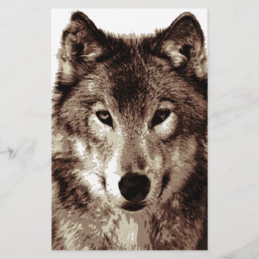 Gray Wolf Briefpapier (Voorkant)