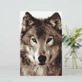 Gray Wolf Briefpapier (Staand voorkant)