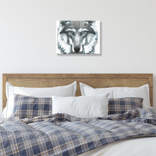 Gray Wolf Canvas Afdruk (Insitu (Slaapkamer))