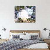 Gray Wolf Canvas Afdruk (Insitu (Slaapkamer))