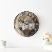 Gray Wolf Decorative Wall klok (Huis)