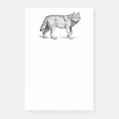Gray Wolf Elegant Ink Tekening Post-it® Notes (Voorkant)