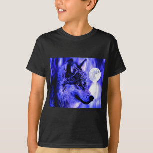 Gray Wolf en Moon T-shirt