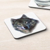 Gray Wolf Eyes Onderzetter (Linkerzijde)