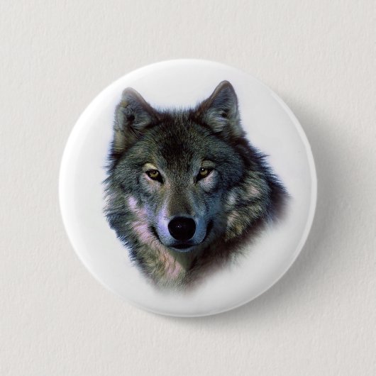 Gray Wolf Eyes Ronde Button 5,7 Cm (Voorkant)