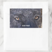 GRAY WOLF EYES Stickers de soutien à la faune (Sac)