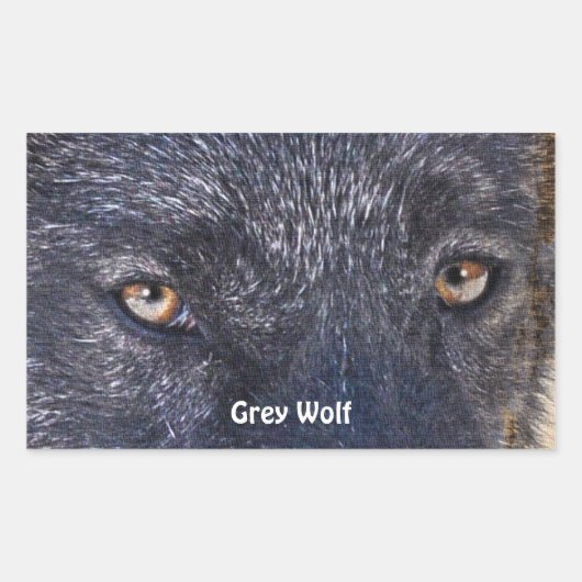 GRAY WOLF EYES Stickers de soutien à la faune (Devant)