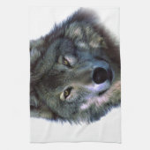 Gray Wolf Eyes Theedoek (Verticaal)