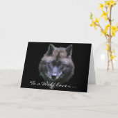 GRAY WOLF EYES Wildlife Supporter cartes de note v (Fleur jaune)