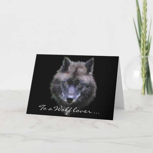 GRAY WOLF EYES Wildlife Supporter cartes de note v (Devant)