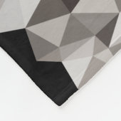 Gray Wolf Geometric Portret Fleece Deken (Hoek)