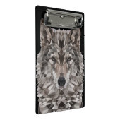 Gray Wolf Geometric Portret Mini Klembord (Schuin)