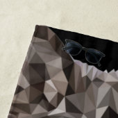 Gray Wolf Geometric Portret Strandlaken (In situ)