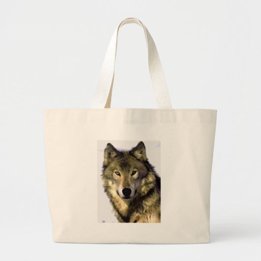 Gray Wolf Grote Tote Bag (Voorkant)