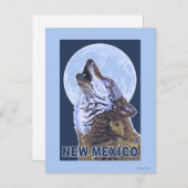 Gray Wolf Howling New Mexico Briefkaart (Voorkant / Achterkant)