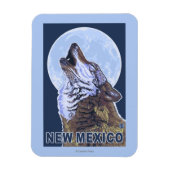 Gray Wolf Howling New Mexico Magneet (Verticaal)