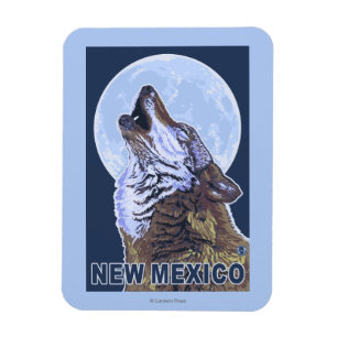 Gray Wolf Howling New Mexico Magneet