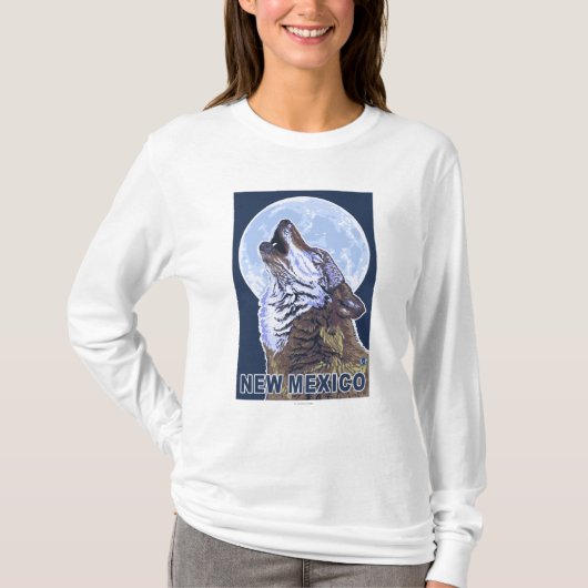 Gray Wolf Howling New Mexico T-shirt (Voorkant)