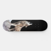 Gray Wolf Howling Wide Street skateboard (Horz)