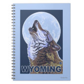Gray Wolf Howling Wyoming Notitieboek (Voorkant)