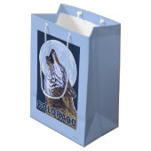 Gray Wolf HowlingColorado Medium Cadeauzakje (Achterkant Gekanteld)