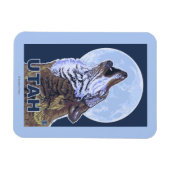 Gray Wolf HowlingUtah Magneet (Horizontaal)