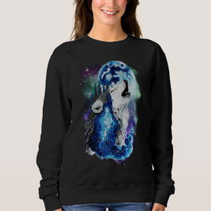Gray Wolf Hunting Ground Icy Moon Forest Galaxy Trui