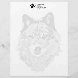 Gray Wolf Letterhead Custom Briefhoofd