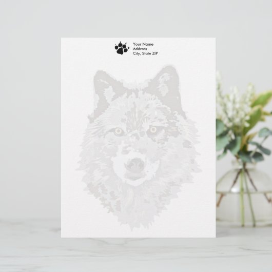 Gray Wolf Letterhead Custom Briefhoofd (Staand voorkant)