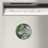 GRAY WOLF - Magnet photo de la faune (In Situ (Lave-vaisselle))