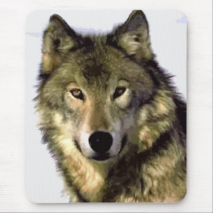 Gray Wolf Mousepad Muismat