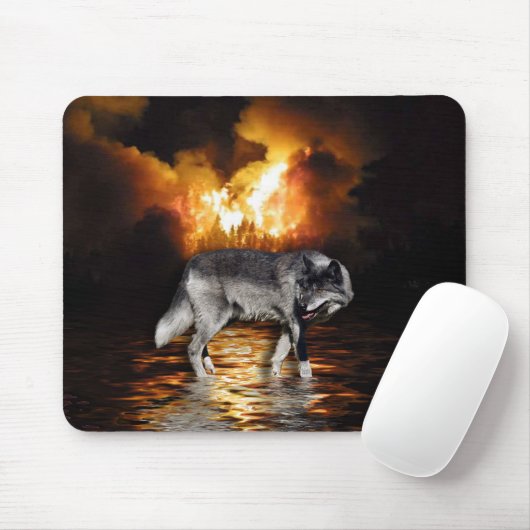 Gray Wolf Mousepad Muismat (Met muis)