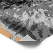 Gray Wolf Portret Poster Motivatie vrijheid (Hoek)