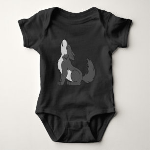Gray Wolf Pup Howling Romper