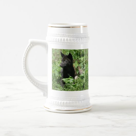 Gray Wolf Pup Wildlife Photoshop Mug (Gauche)