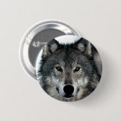 Gray Wolf Ronde Button 5,7 Cm (Voorkant /achterkant)