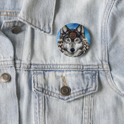 Gray Wolf Ronde Button 5,7 Cm (In situ)