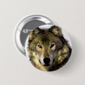 Gray Wolf Ronde Button 5,7 Cm (Voorkant /achterkant)