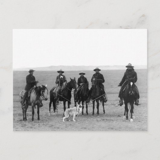 Gray Wolf Roundup, 1887 Briefkaart (Voorkant)