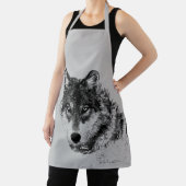 Gray Wolf Sketch Artwork Schort (Insitu)