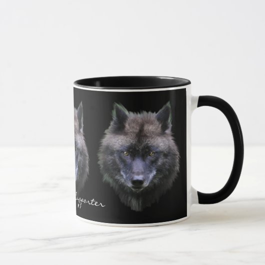 GRAY WOLF SOUTIEN À LA Mug Cadeau Faune (Droite)