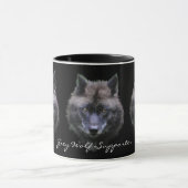 GRAY WOLF SOUTIEN À LA Mug Cadeau Faune (Centre)