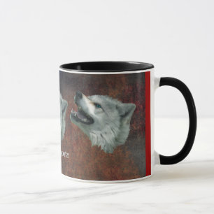 GRAY WOLF SOUTIEN À LA Mug Cadeau Faune
