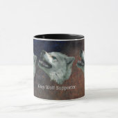 GRAY WOLF SOUTIEN À LA Mug Cadeau Faune (Centre)