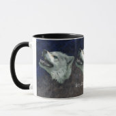 GRAY WOLF SOUTIEN À LA Mug Cadeau Faune (Gauche)
