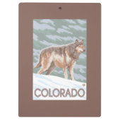 Gray Wolf StandingColorado Klembord (Achterkant)