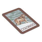 Gray Wolf StandingColorado Magneet (Rechterzijde)