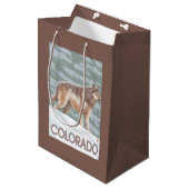 Gray Wolf StandingColorado Medium Cadeauzakje (Voorkant Gekanteld)